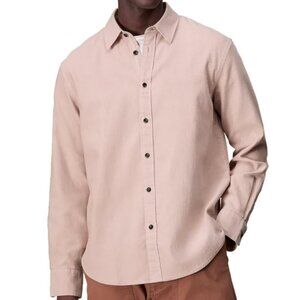 Rag & Bone Rose Pink Finch Corduroy Cotton Long Sleeve Shirt Button Up